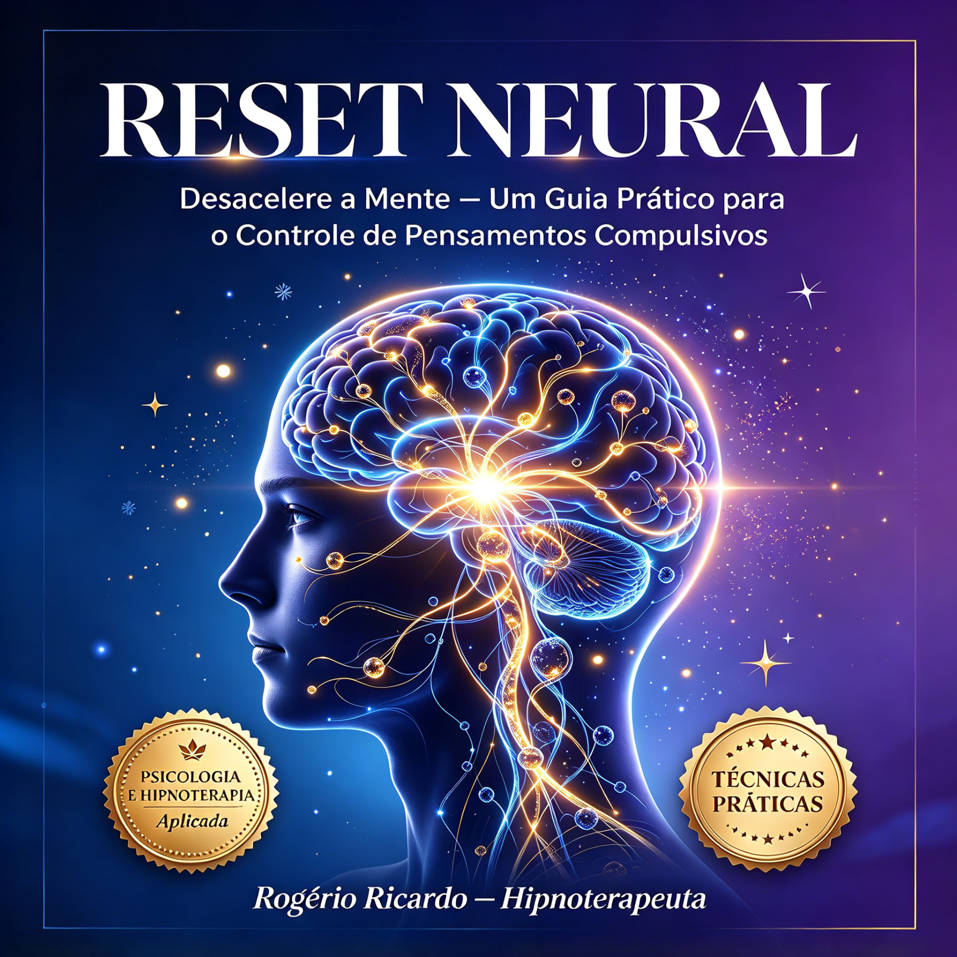 Mockup do Método Reset Neural: livro e aplicativo